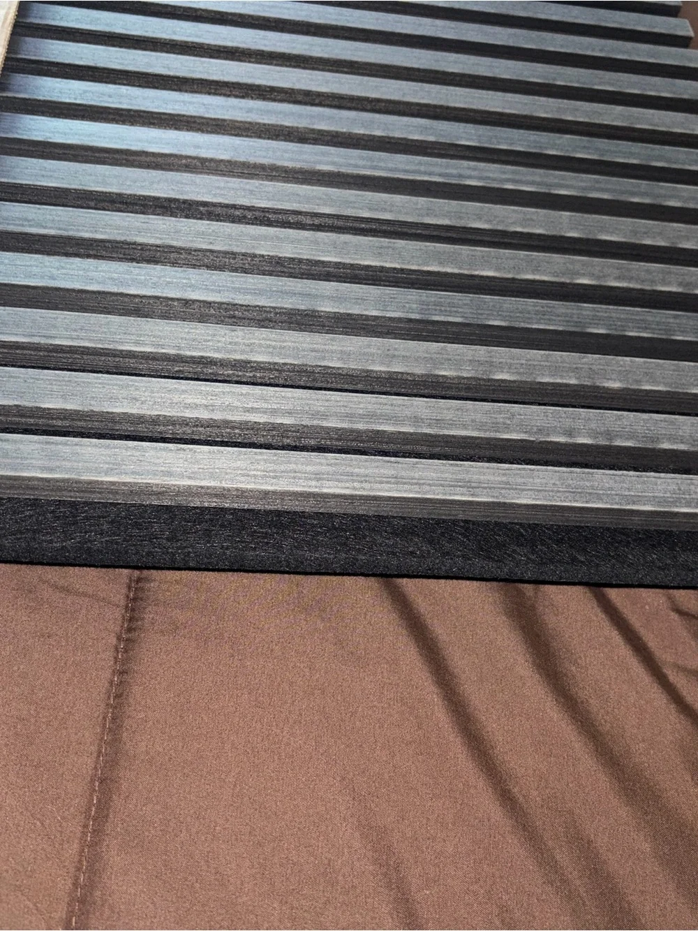 Black Acoustic Wall Panel - Modern Ribbed Home Wall Decor